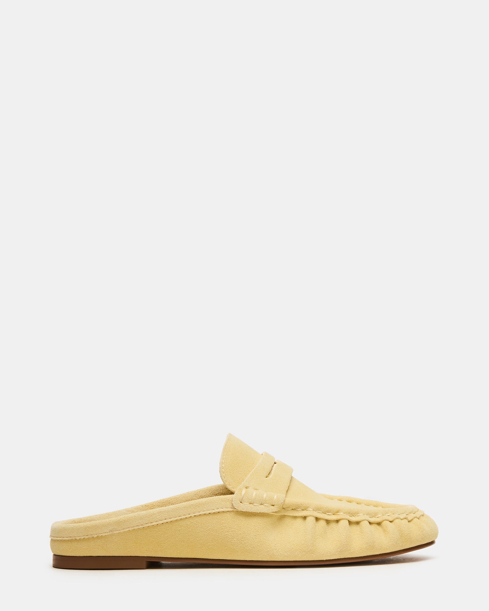 RAFE Butter Yellow Suede Slip-On Mule Women's Loafer | Steve Madden