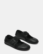 RAPID Black Leather Tabi Ballet Velcro Mary Jane Women's Sneaker | Steve Madden