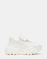 RECOUPE White Women's Chunky Platform Low-Top Sneaker | Steve Madden