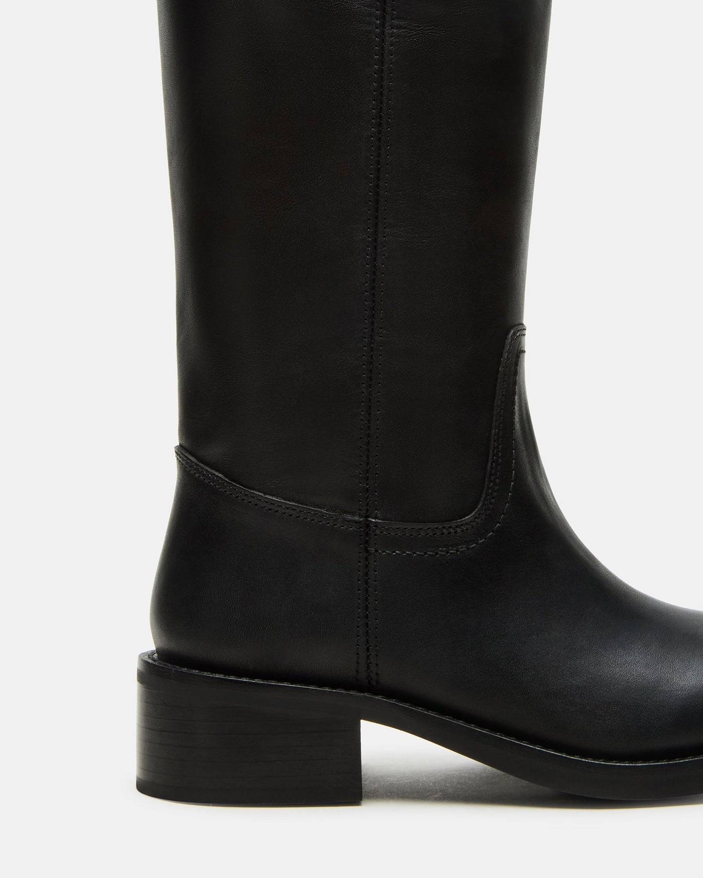 RIGGS BLACK LEATHER WIDE CALF