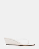 DRAZER White Thong Wedge Women's Sandal | Steve Madden