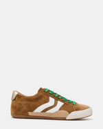 SEYMOUR Chestnut Suede Low-Top Lace-Up Women's Sneaker | Steve Madden