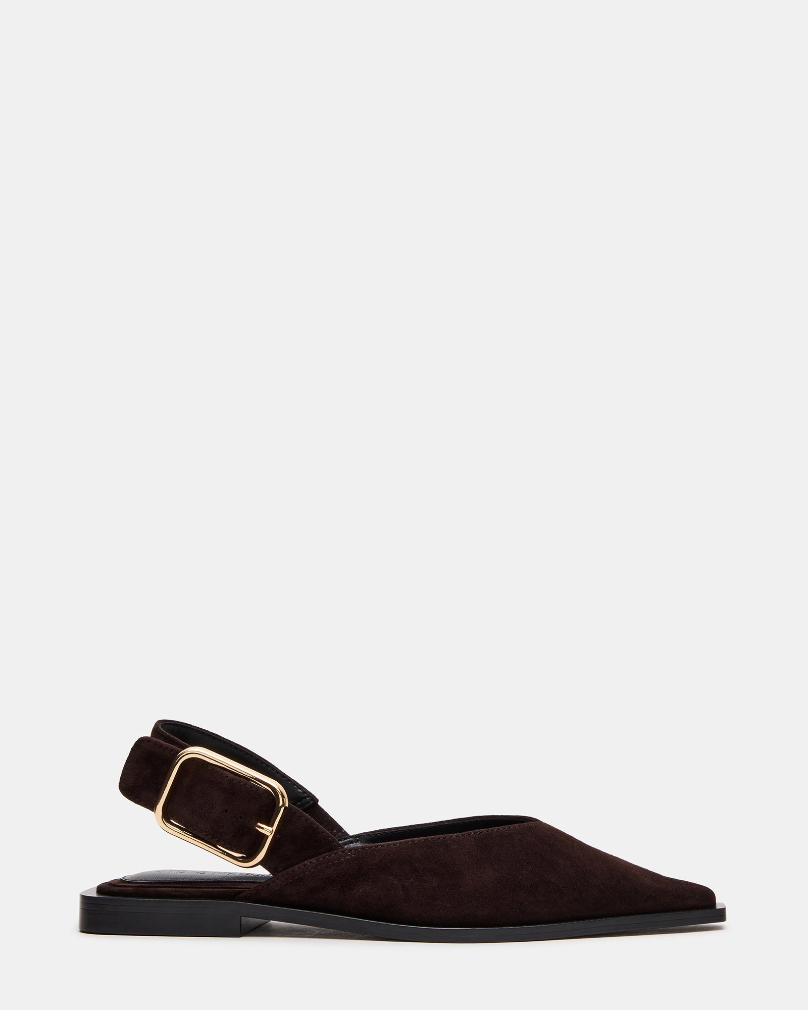 SHAY Brown Suede Pointed-Toe Slingback Ballet Women's Flat | Steve Madden