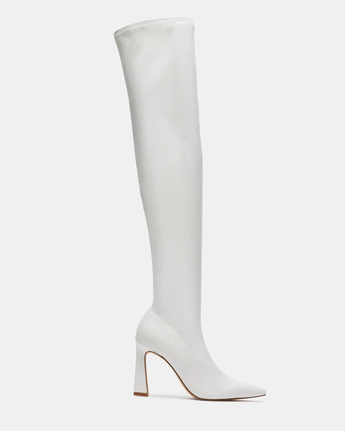 STRUT White Over The Knee Pointed Toe Boot | Women's Boots | Steve Madden
