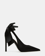 TEACUP Black Satin Women's Pointed-Toe Slingback Heel | Steve Madden