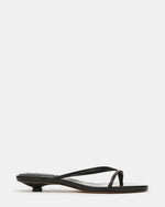 TERRY Black Snake Thong Women's Kitten Heel | Steve Madden