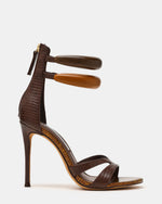 TIGRESS Brown Multi Bangle-Ankle Cuffs Stiletto Women's Heel | Steve Madden