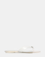 TRELLA Jelly Clear Square-Toe Thong Women's Sandal | Steve Madden