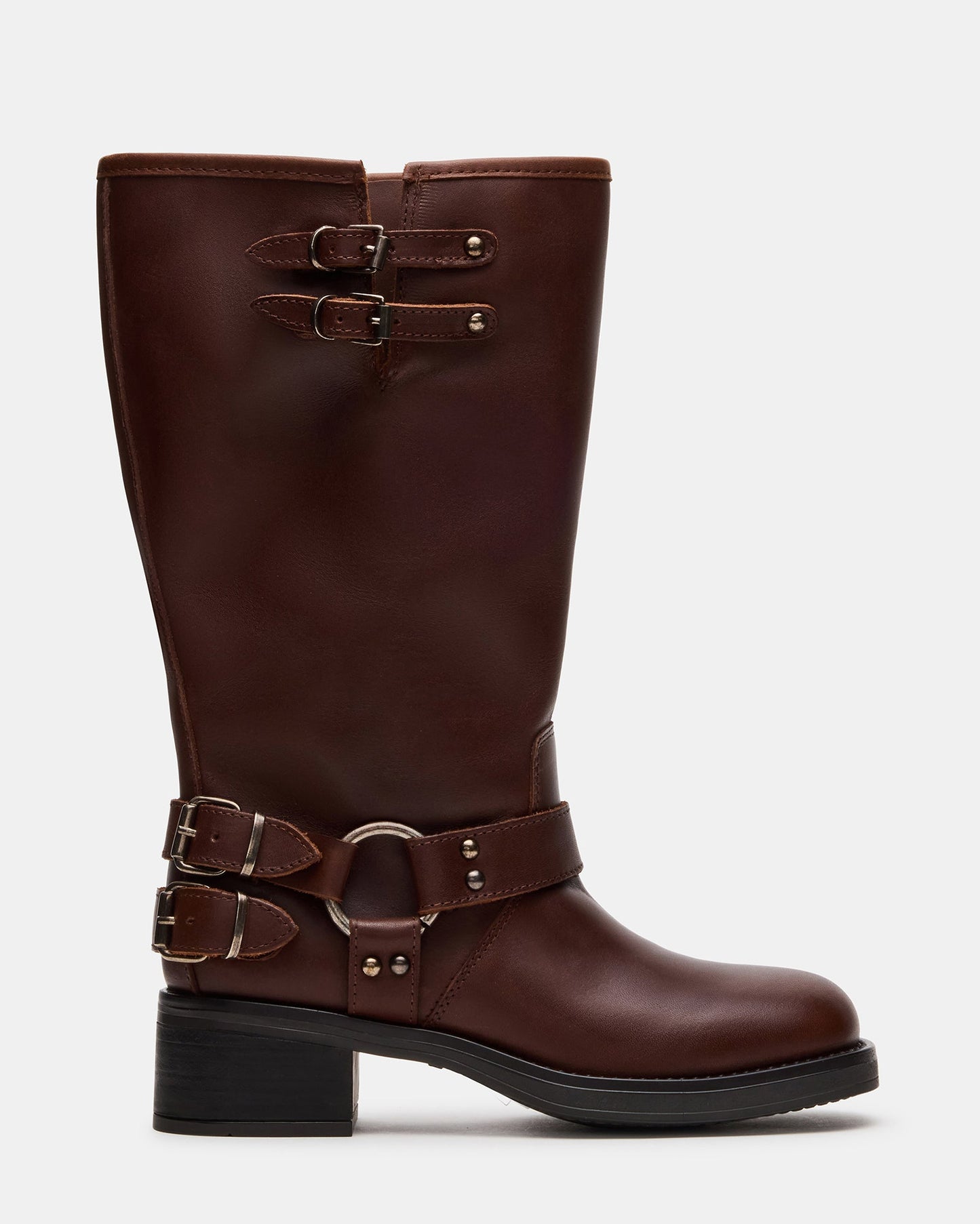 ASTOR Brown Leather Wide Calf Knee-High Women's Boot | Steve Madden
