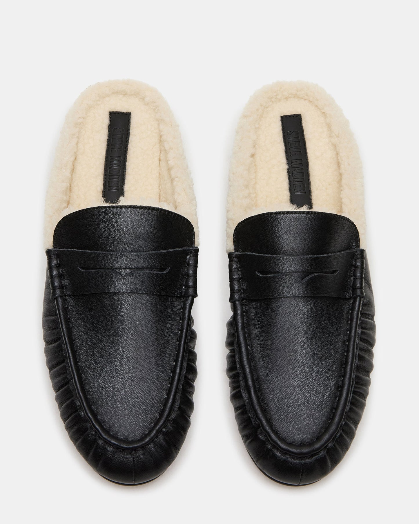 RAFE FAUX FUR BLACK LEATHER